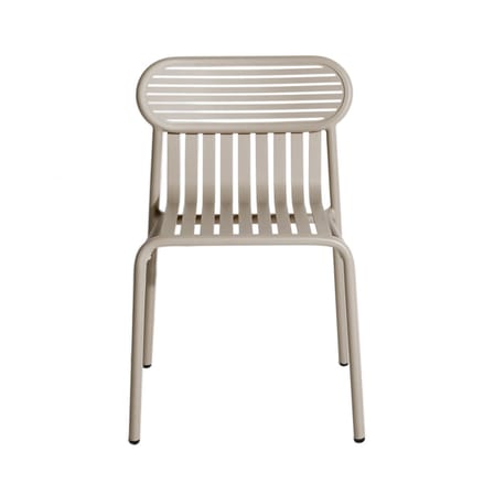 Chaise empilable Week-end métal beige / Aluminium - Petite Friture
