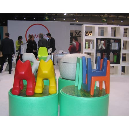 Chaise enfant Seggiolina Pop bleu / Enzo Mari 2005 - Magis