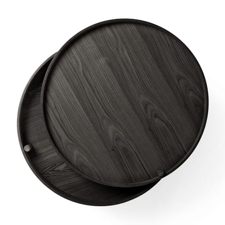 Couchtisch Turning table holz schwarz / mit Staufach - Ø 65 cm - Audo Copenhagen