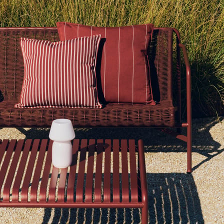 Coussin d'extérieur Terrazza - Narrow Stripe / 60 x 60 cm - Hay