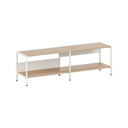Console basse UNIT 1 métal blanc / H 50 x L 164 cm - TIPTOE