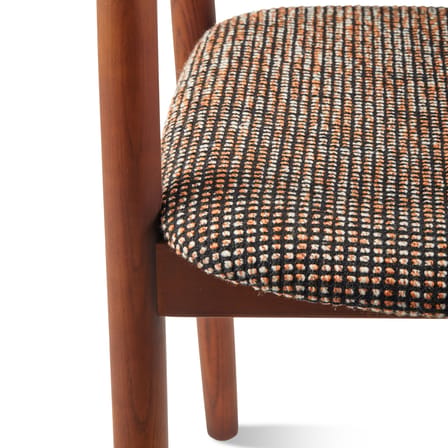 Fauteuil rembourré Henry tissu marron - POLSPOTTEN