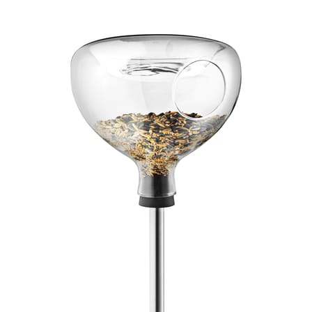 Mangeoire à oiseaux  verre transparent / Sur pied - Bain intégré - Eva Trio