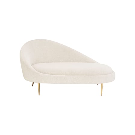 Méridienne Ether tissu blanc / Gauche - L 177.8 cm - Jonathan Adler