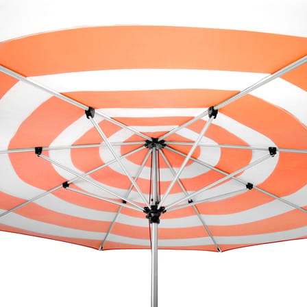 Ombrellone Stripesol metallo tessuto grigio / Ø 350 cm - Fatboy