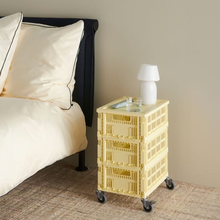 Panier Colour Crate plastique jaune Medium / 26,5 x 34,5 cm - Recyclé - Hay