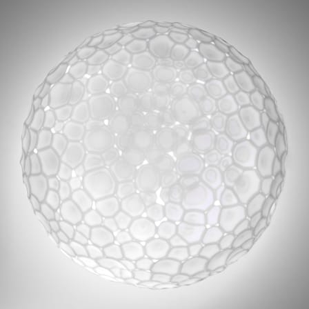 Applique Meteorite verre blanc / Plafonnier - Ø 48 cm - Artemide