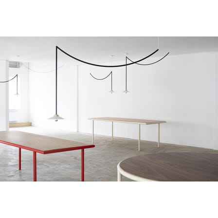 rechteckiger Tisch Wooden rot holz natur / 240 x 85 cm - Eiche und Stahl - valerie objects