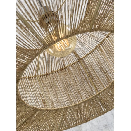 Sospensione Iguazu Large fibre beige / Juta - Ø 60 x H 25 cm - GOOD&MOJO