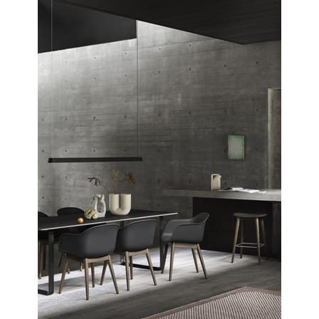Suspension Linear LED métal gris / L 169,2 cm - Muuto