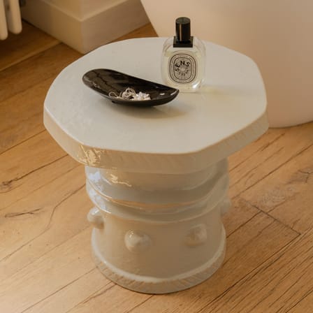 Table d'appoint Clara 08 céramique gris / Ø 39 x H 37 cm - Serax