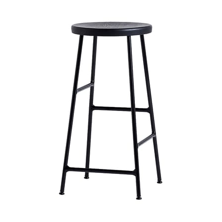 Tabouret de bar Cornet métal bois noir / H 65 cm - Hay