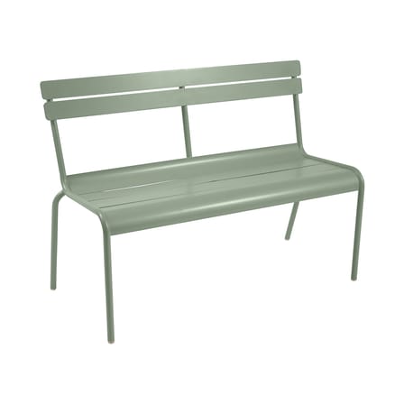 Banc avec dossier Luxembourg métal vert / 3 places - L 118 cm - Fermob