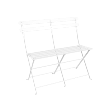 Banquette Bistro métal blanc / Pliante - 2 places / L 88 cm - Fermob