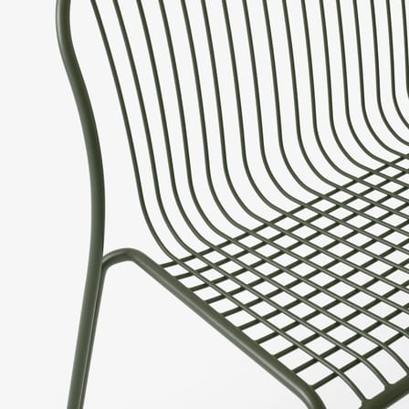 Banc avec dossier Thorvald SC111 métal vert / L 129 cm - &tradition