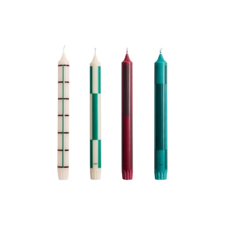Set de 4 bougies longue Pattern - Hay