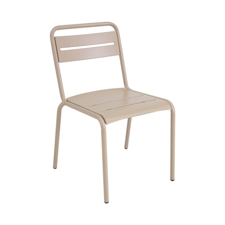 Chaise empilable Star métal beige / Acier - Emu