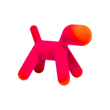 Décoration Puppy Small Floqué rose / Effet velours - L 42 cm - Eero Aarnio, 2003 - Magis