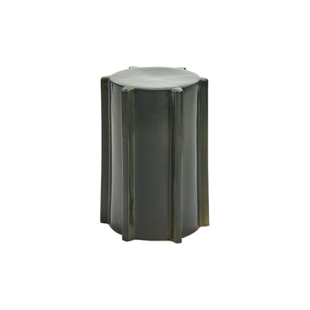 Pawn Geometric End table ceramic green / Stool - Ø 31.3 x H 45 cm - Serax