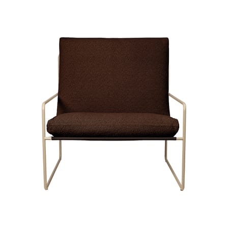 Fauteuil rembourré Desert tissu marron - Ferm Living