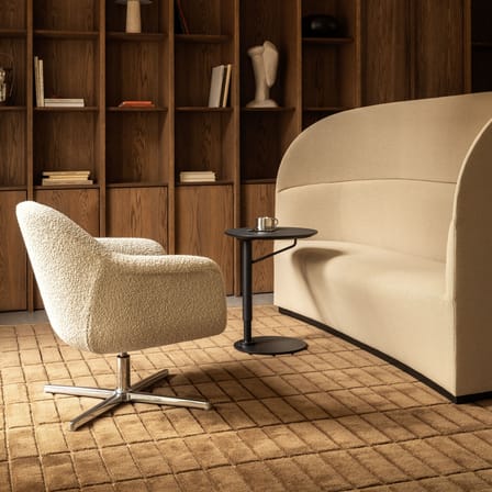Fauteuil pivotant Harbour tissu beige - Audo Copenhagen