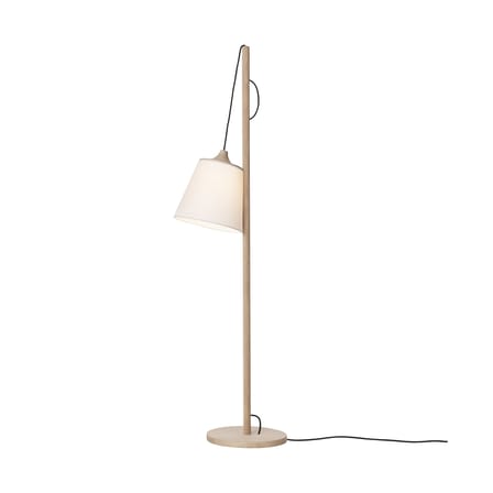 Lampadaire Pull lamp bois naturel / Abat-jour réglable - Fabriqué artisanalement - Muuto