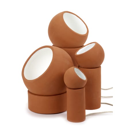 Lampe de table Terra Floor céramique rouge orange / Ø 31 x H 36 cm - Terracotta / Spot orientable - Serax