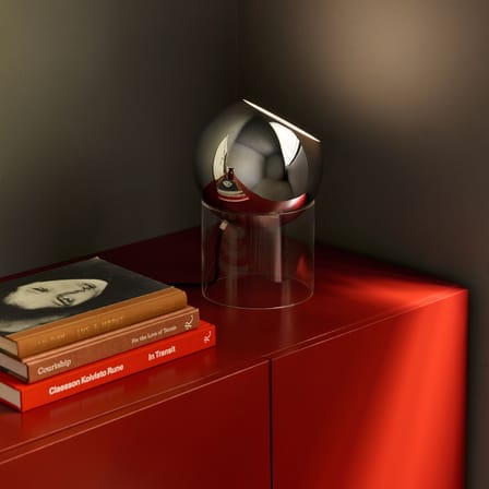 Lampe de table Topan VP13 métal argent / H 31 cm - Verner Panton, 1959 - &tradition