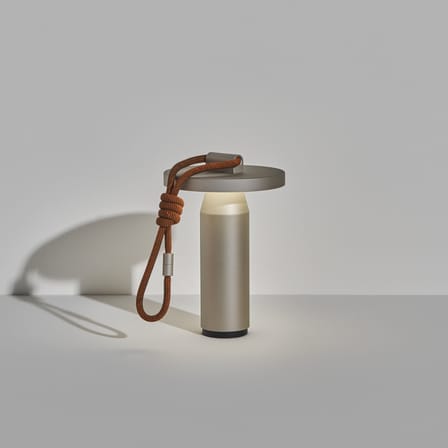 Lampe extérieur sans fil rechargeable Quasar LED métal gris / H 26 cm - Petite Friture