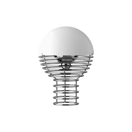 Lampe sans fil rechargeable Wire Portable LED métal blanc / Ø 18 x H 25 cm - Verner Panton, 1972 - Verpan