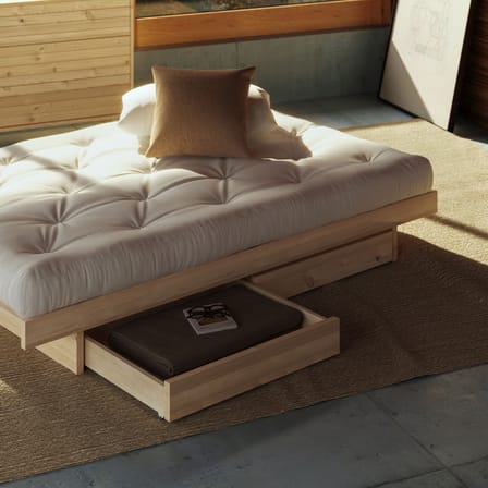 Lit double Kanso / Pour matelas 140 x 200 cm - 4 tiroirs - KARUP