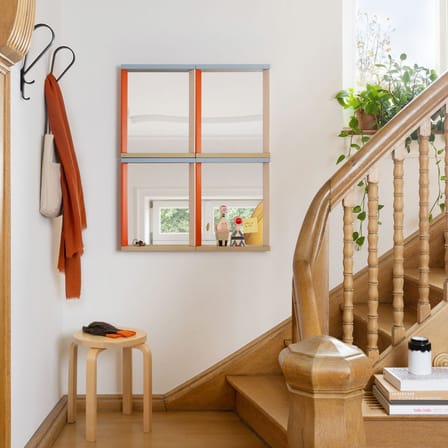 Miroir mural Colour Frame - Small bois orange / 38,5 x 48 cm - Vitra