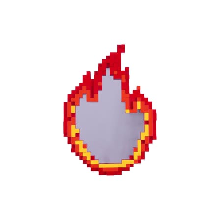 Miroir mural Pixel - Flame bois rouge / 49,5 x 70,5 cm - Seletti