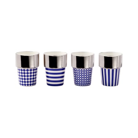 Mug Aunty céramique bleu / Set 4 - 300 ml - POLSPOTTEN