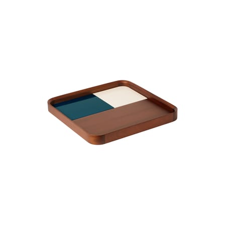 Plateau Sicilia bois bleu / 35 x 35 cm - Maison Sarah Lavoine