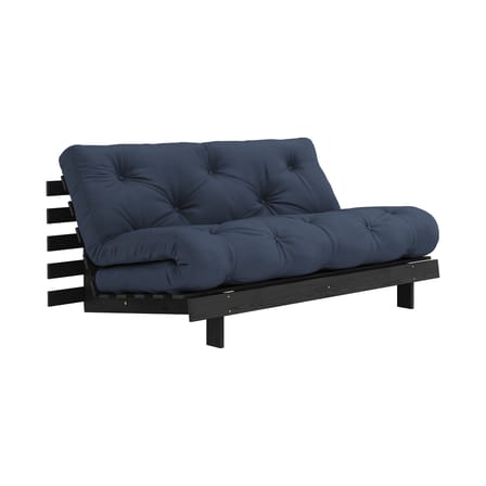 Schlafcouch Roots holz blau / B 160 cm - 3 Positionen / Schwarz Struktur - KARUP DESIGN