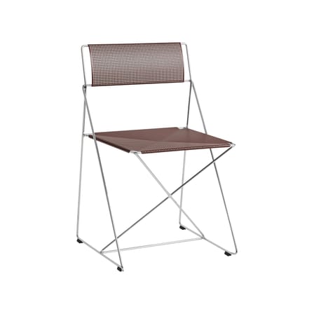 Sedia impilabile X-Line INDOOR metallo rosso / Riedizione 1977 - Acciaio perforato - Hay