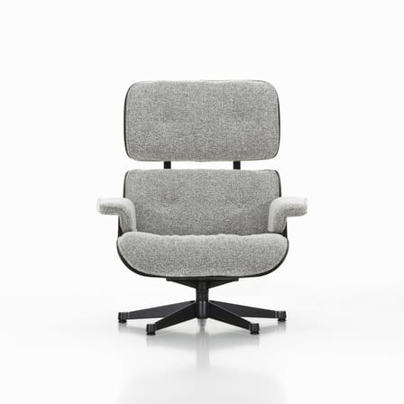 Set fauteuil & repose-pieds Lounge Chair & Ottoman tissu gris / Eames (1956) - Vitra