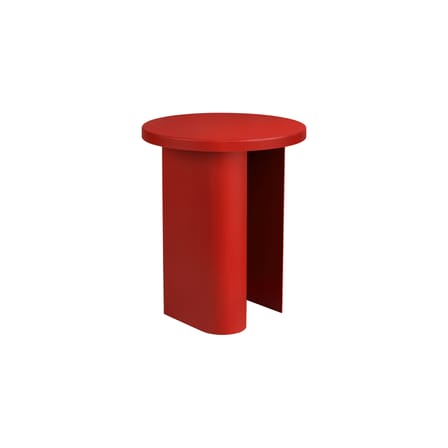 Table d'appoint Sato métal rouge / Ø 35 x H 42,5 cm - NOO.MA