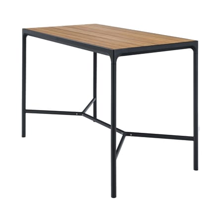 Table haute Four métal noir bois naturel / L 160 x H 111 cm - Houe