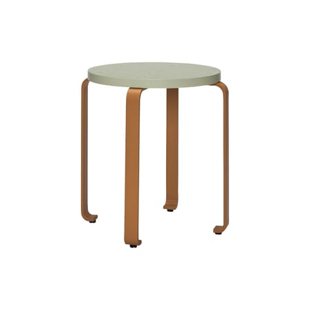 Lot de 2 tabourets empilables Smile bois vert - HÜBSCH