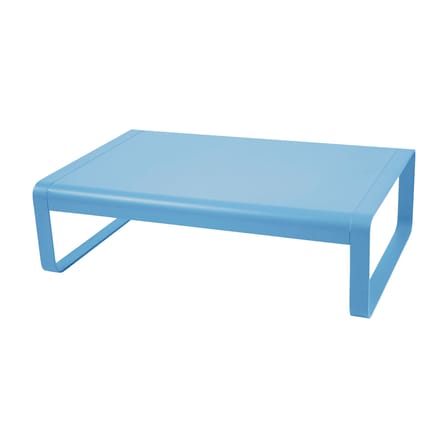 Tavolino Bellevie metallo blu / Alluminio - 103 x 75 cm - Fermob