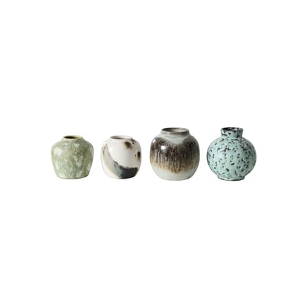 Vase 70s céramique multicolore / Set de 4 mini vases - HK LIVING