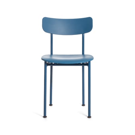 Chaise Motta bleu / Jasper Morrison - Polypropylène recyclé - Magis