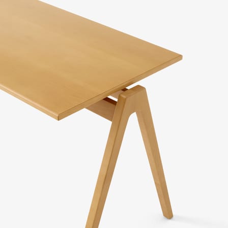 Bureau Daystak RD2 bois naturel / Robin Day, 1951 - L 122 x Prof. 61 cm - &tradition