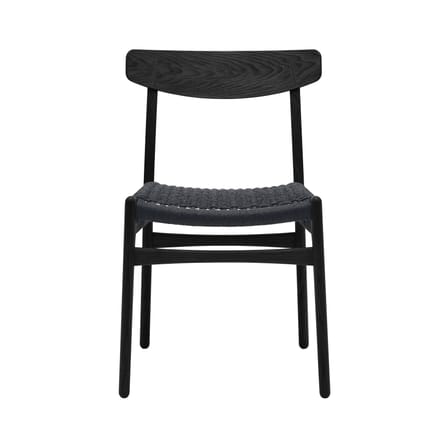Chaise CH23 bois noir / Hans J. Wegner, 1950 - Corde de papier - CARL HANSEN & SON