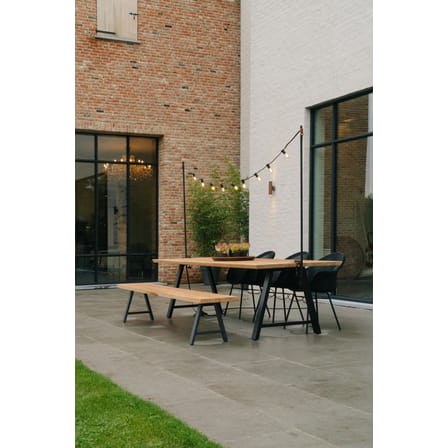 Guirlande lumineuse extérieur Light My Table plastique noir / Avec fixations pour plateaux de tables - Vincent Sheppard