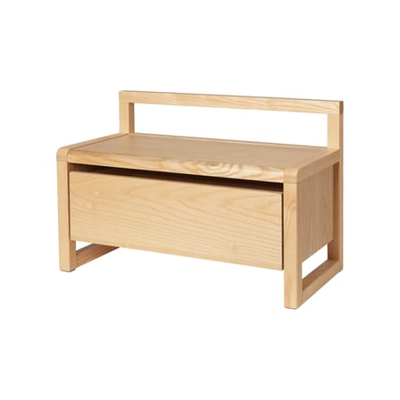 Kinderbank Little Architect holz natur / Ablage mit Schublade - B 60 cm - Ferm Living