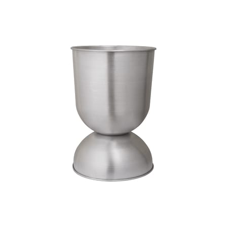 Pot de fleurs Hourglass Large métal argent / Ø 50 x H 73 cm - Ferm Living