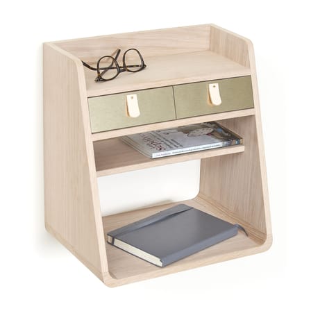 Rangement mural Suzon bois naturel / L 36 x H 39 cm - Chêne - Hartô